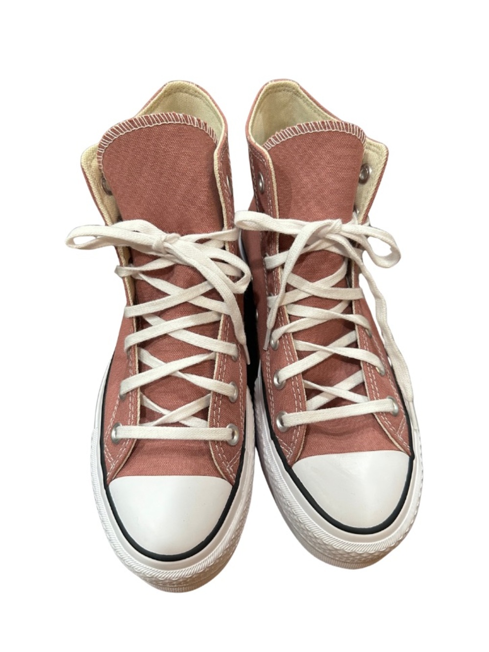Converse High Top Platform Sneakers in Mauve Pink